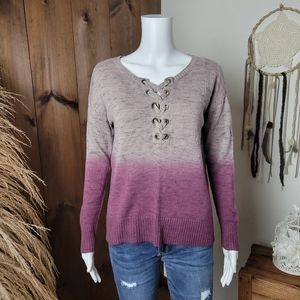 AEO Ombre Lace Up Sweater